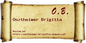 Osztheimer Brigitta névjegykártya
